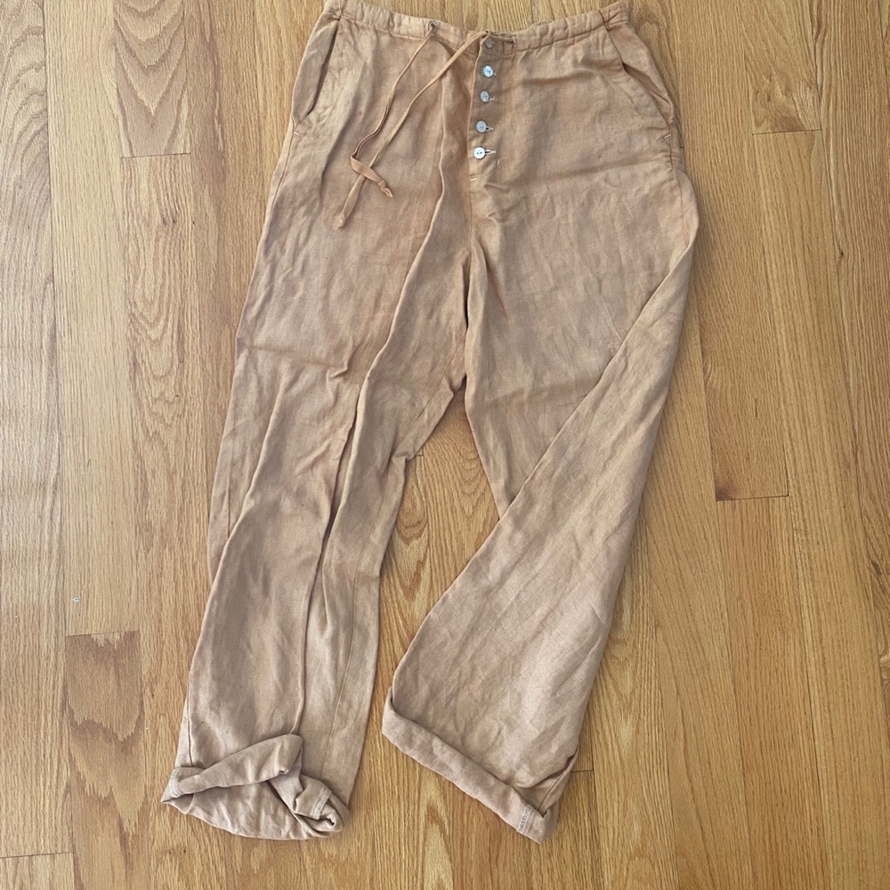 Hand dyed linen lounge pants